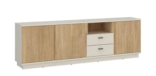 TV-Board - B ca. 200 cm, Kaschmir, Cremona Eiche Nachbildung