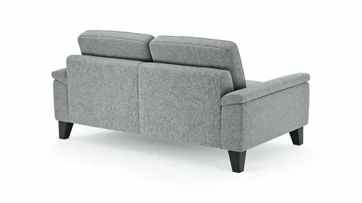 Sofa Oviedo - 2-Sitzer, keine Funktionen, Flachgewebe, Hellgrau
