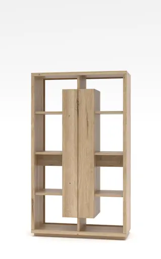 Raumteiler - mit Beleuchtung, Wildeiche massiv