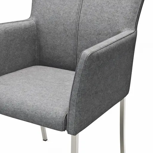 Armlehnstuhl 4110 - Wolle, Hellgrau