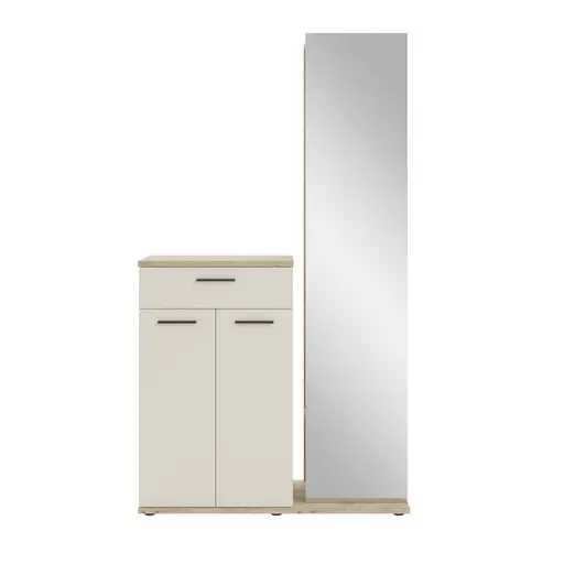 Kompaktgarderobe - Kaschmir, Evoke Eiche Nachbildung