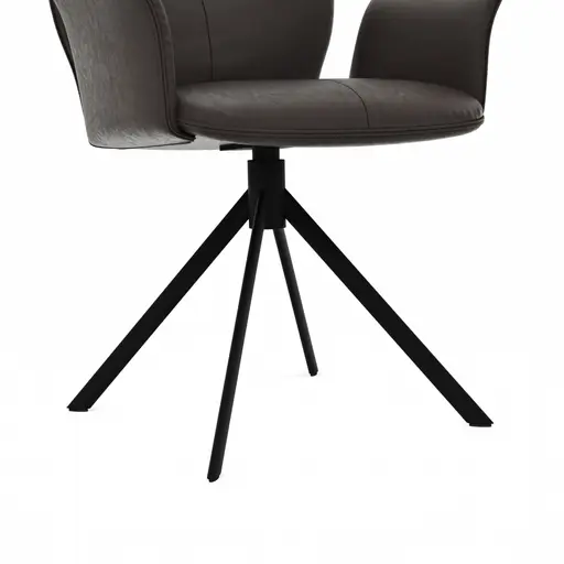 Armlehnstuhl Dinner - drehbar, Stoff, Graphit