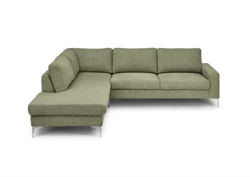 Ecksofa CALM 2.0 - Ecke rechts mit 2,5-Sitzer, Stoff, Dunkelgrün