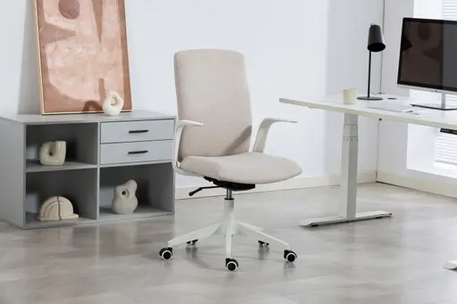 Drehstuhl - drehbar, höhenverstellbar, Webstoff, Sand