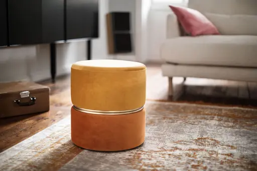 Hocker Svala B - Velour, Gelb