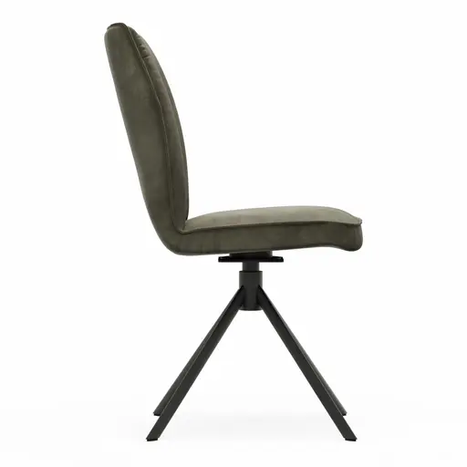 Stuhl Westmore - drehbar, Stoff, Dunkelgrün