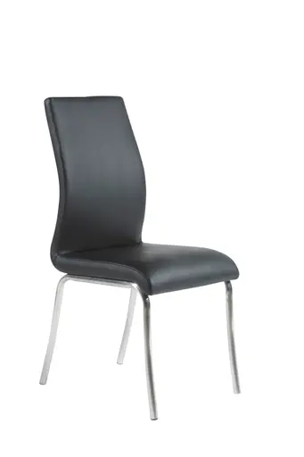 Polsterstuhl - Kunstleder, Schwarz