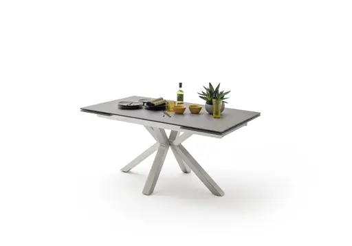 Esstisch - ausziehbar, LB ca. 160x90, Keramik, Anthrazit