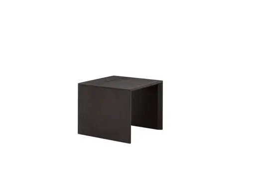 Couchtischkombi - LBH ca. 65x65x46 cm + LBH ca. 45x45x37 cm, Asteiche massiv - schwarz geölt