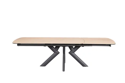 Esstisch MAXIE - ausziehbar, LB ca. 190x98 cm, Glaskeramik, Holzfarben