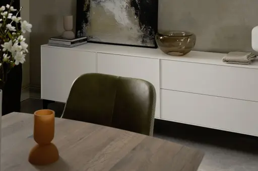 Sideboard Casello - BHT ca. 225x74x47 cm, Lack Matt, Weiß