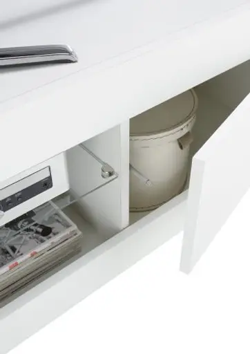 TV-Lowboard - mit Beleuchtung, B ca. 181 cm, Weiß