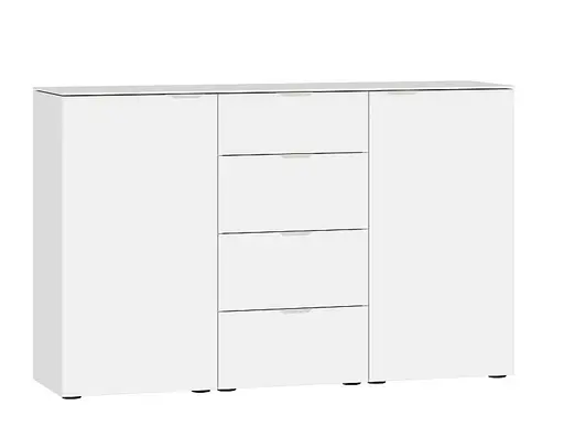 Kommode JOIN IT- Glas, Weiß, Matt, Weiß