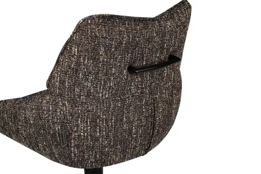 Barhocker MATTEA - drehbar, höhenverstellbar, Stoff, Dunkelbraun