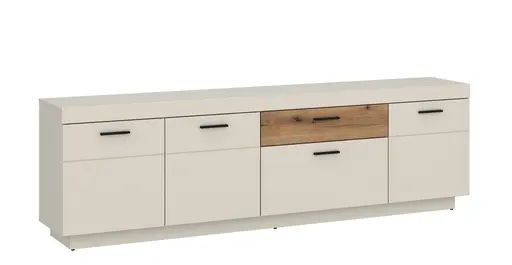 TV-Lowboard - B ca. 200 cm, Kaschmir, Coast Evoke Eiche Nachbildung