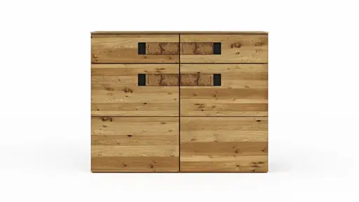 Kommode Baltimore - Wildeiche massiv, mit Hirnholzeinsatz