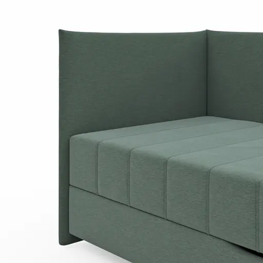 Polsterliege Evora - Liegefläche ca. 100x200 cm, Stoff, Dunkelgrün