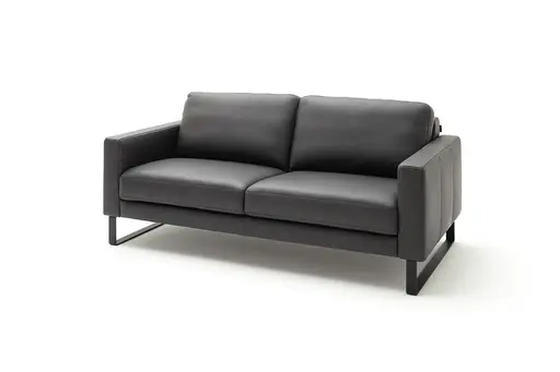 Sofa Enna - 3-Sitzer, Leder, Anthrazit