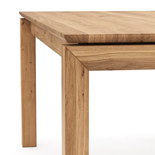 Esstisch Farmingdale - ausziehbar, Platte mit schräger Kante, LB ca. 180x90 cm, Eiche massiv, geölt