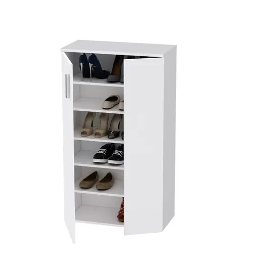 Schuhschrank FINLEI - B. ca. 70 cm, Weiß