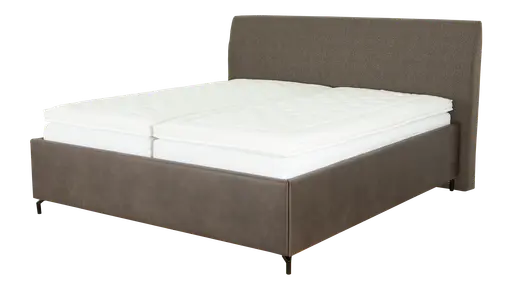 Polsterbett, Liegefläche ca. 180 x 200 cm, Stoff, Braun