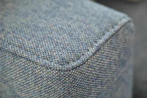 Wohnlandschaft Merlos - Longchair links mit 2,5 Sitzer und Ecke rechts, Stoff, Hellblau