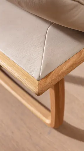 Bank Kamari - Breite ca. 208cm, Seitenteile verstellbar, Leder, Kitt