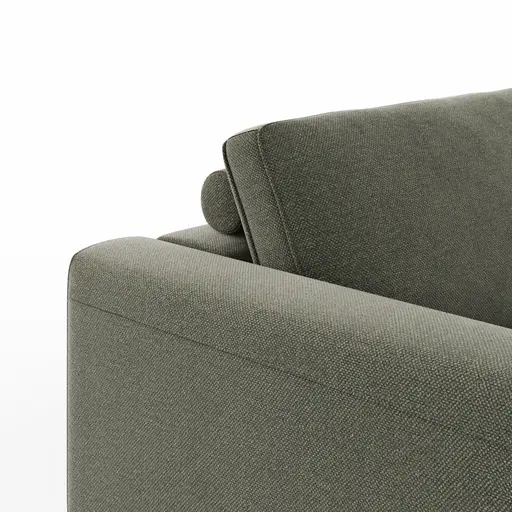 Wohnlandschaft Solano - Longchair Links, 2-Sitzer, Ecke Rechts, Stoff, Dunkelgrün