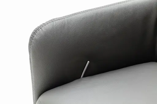 Relaxsessel Rufus - inkl. Relaxfunktion, Leder, Anthrazit