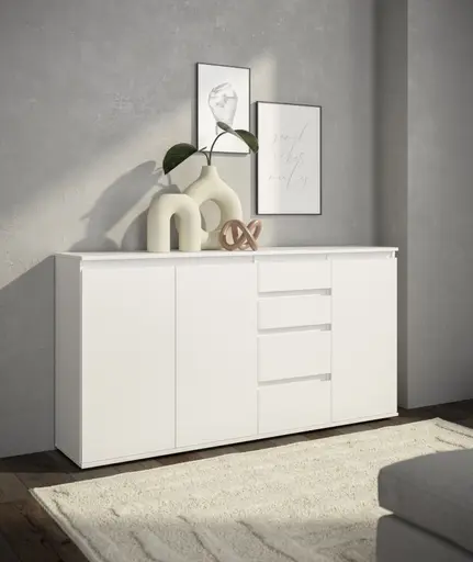 Kommode - B ca. 160 cm, Weiß