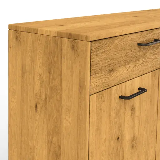 Sideboard Savannah - Wildeiche massiv, natur geölt