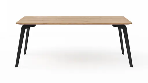 Esstisch Phoenix - LB ca. 200x100cm, Eiche geölt mit Epoxidharz dunkel