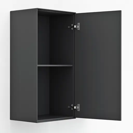 Wohnwand Edge - B ca. 180 cm, Lack, Graphit