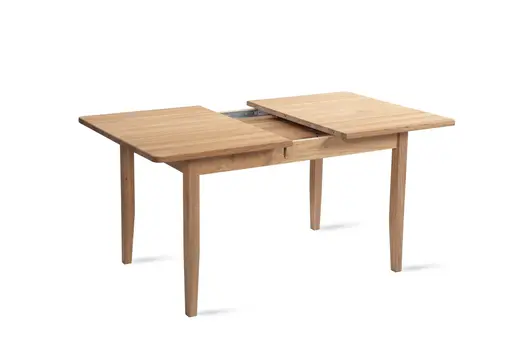 Esstisch - ausziehbar, LB 130 x 90 cm, Wildeiche massiv