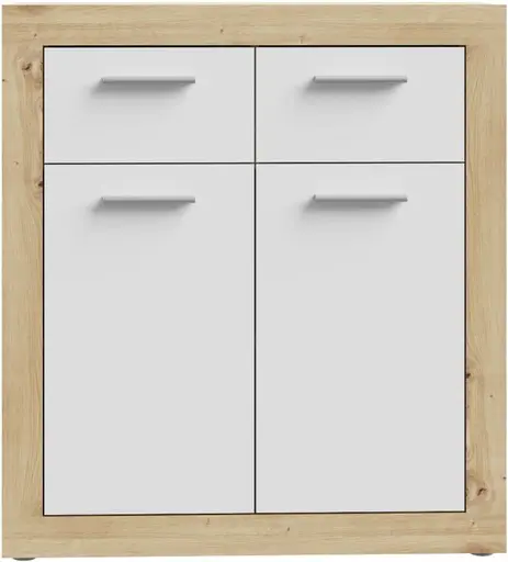 Kommode FIBI- Eiche Dekor, Weiß