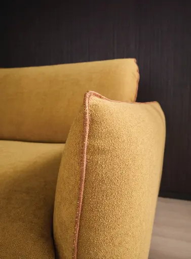 Sofa Fiolina - 3-Sitzer inkl. Schlaffunktion, Stoff, Senfgelb