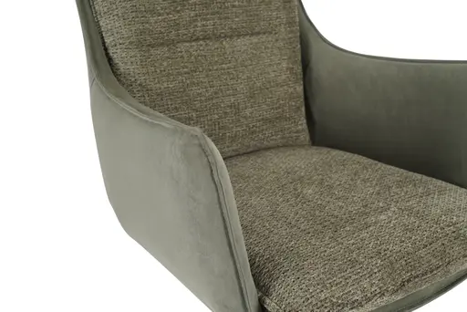 Armlehnstuhl MANDY - drehbar, Stoff, Grün