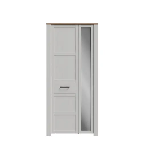 Garderobenkombination FELLIAN- B ca. 191 cm, Weiß, Eiche Dekor
