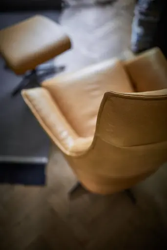 Relaxsessel Girona - inklusive Relaxfunktion, Leder, Cognac