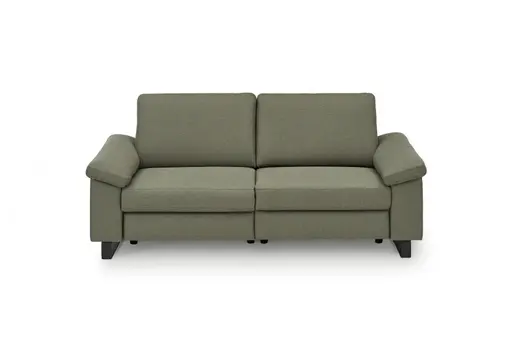 Sofa CALM PLUS 2.0 - 3-Sitzer, Relaxfunktion teilmotorisch inkl. Kopftstütze, Stoff, Olive