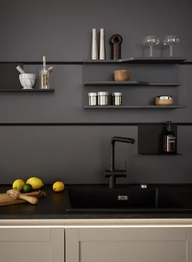 Küchenzeile 56.220 GL 8 525, Kaschmirbraun satin