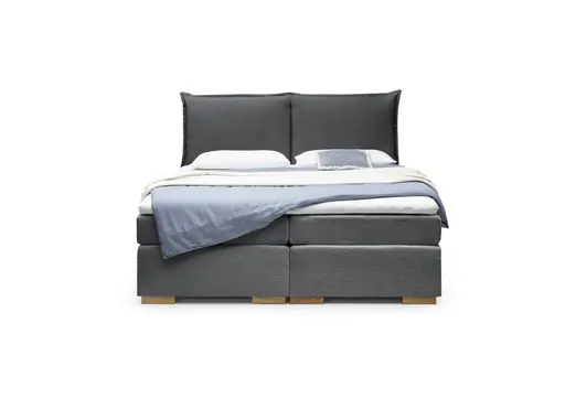 Boxspringbett SANDRIN A- Liegefläche ca. 200x200 cm, Stoff, Anthrazit, inkl. Stauraum