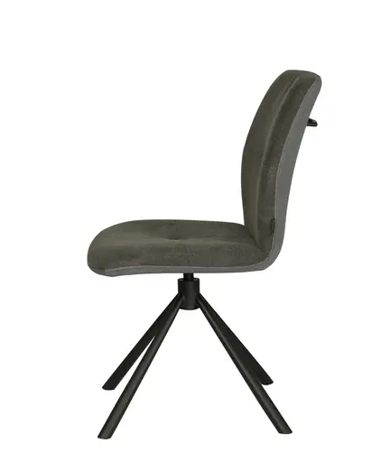 Stuhl MANOA - drehbar, Stoff, Grau