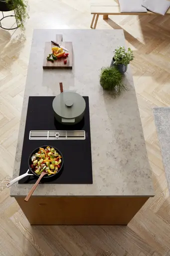 Inselküche 57.150 GL 5 522, Asteiche Natur gebürstet