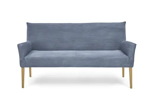 Polsterbank SITTING TOGETHER_K- Stoff, Blau, Eiche Natur