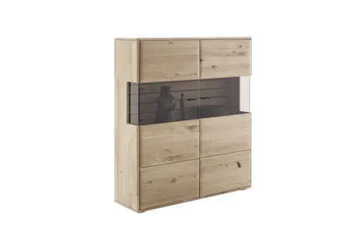 Highboard - Balkeneiche massiv