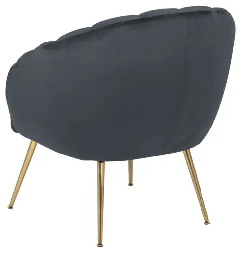Stuhl - Samt, Dunkelgrau