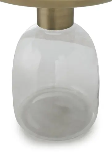 Beistelltisch - Ø/H ca. 50x50 cm, Messing Antik