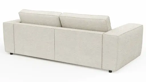 Bigsofa Lilaia - 3-Sitzer Tief, Stoff, Creme