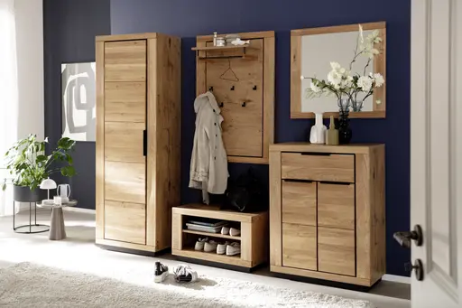 Kommode - B ca. 80 cm, Wildeiche Nachbildung, Wildeiche massiv geölt